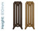 CA-RB810-TH - Carron Ribbon 4 Column Cast Iron Radiator H810mm x W673mm CA-RB810-TH - Carron Ribbon 4 Column Cast Iron Radiator H810mm x W673mm